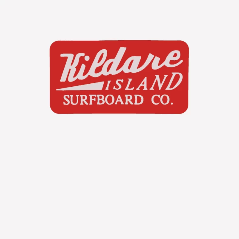 Vintage-Style Red Logo for Kildare Island Surfboard Company Female T-Shirt