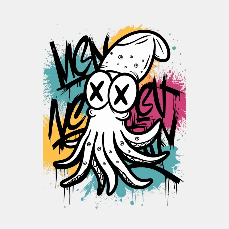 Urban Octopus: Colorful Graffiti Street Art Male Tank Top