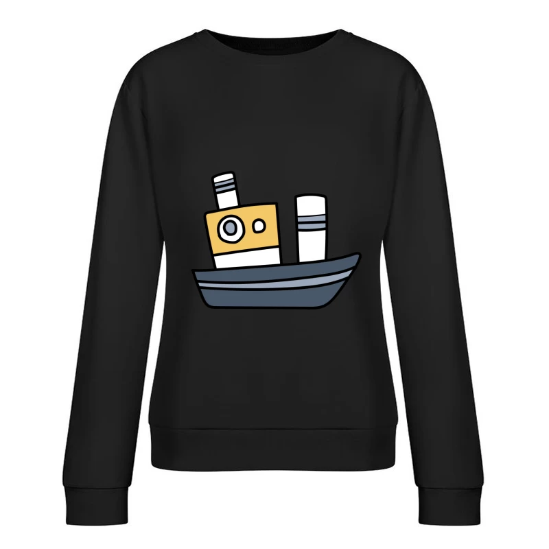 Dessin de petit bateau à vapeur Femme Sweat-shirt à enfiler