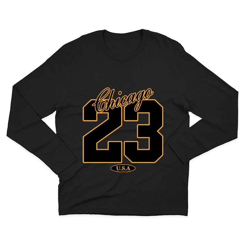 Chicago Nummer 23 Design Herren Langarm T-Shirt