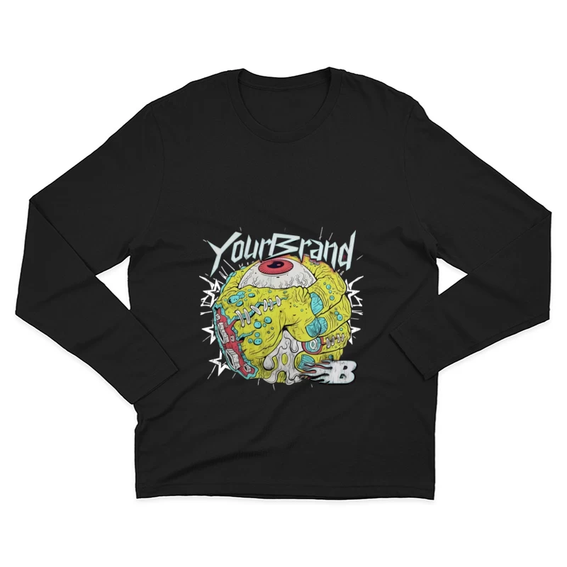 Design de Monstre Zombie Homme Manches Longues T-Shirt