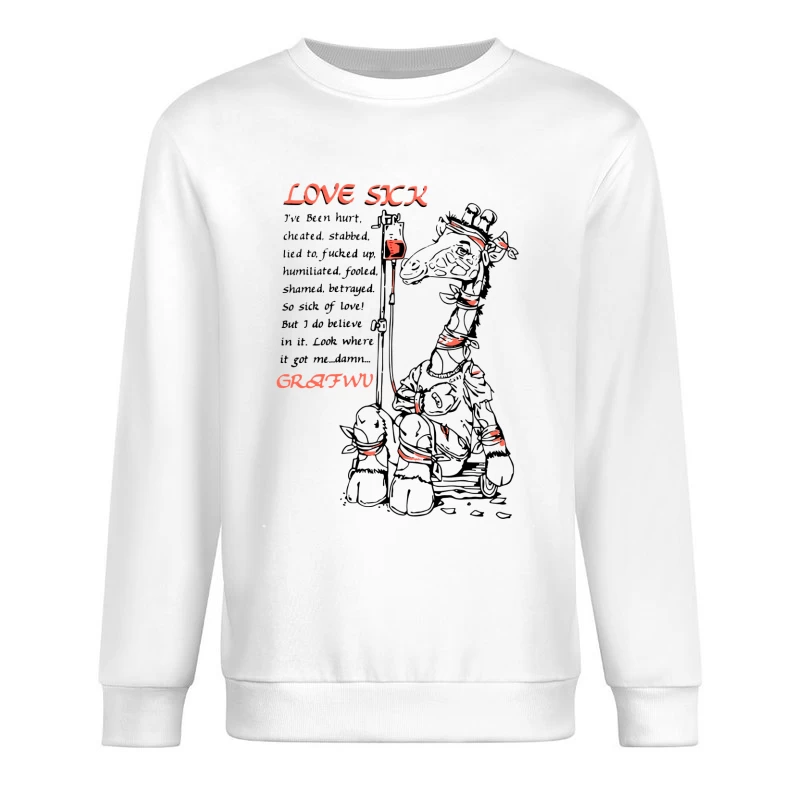 Kunst von einem traurigen Streichholzmann Herren Pullover Sweatshirt