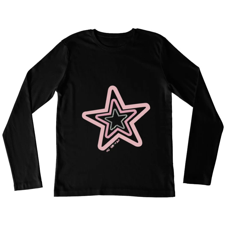 Moderne verschlungene Sterne Damen Langarm T-Shirt