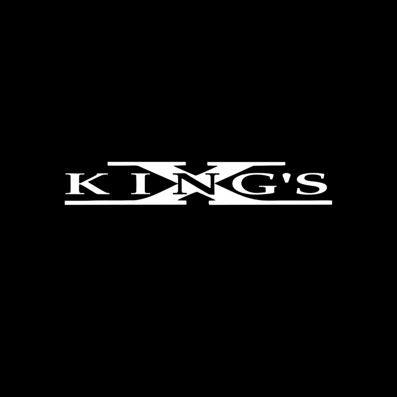 King's Text Logo Outline Design Tapestry