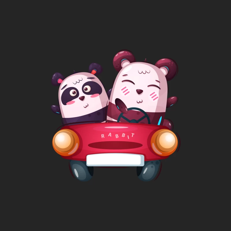 Panda et Ours dans une Voiture Homme Sweat-shirt à enfiler