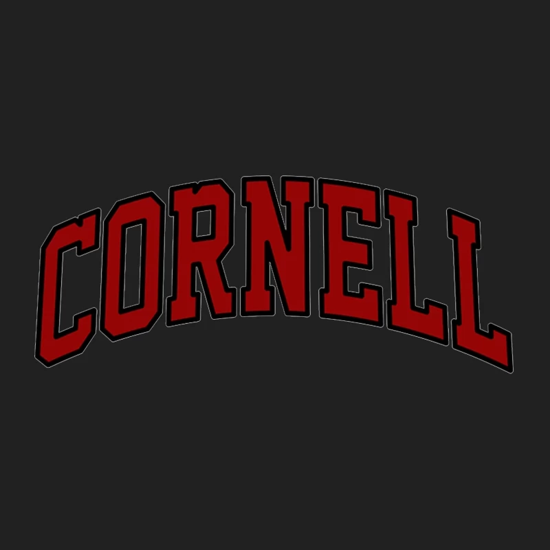 Cornell University Red Arched Text Logo Bucket Hat