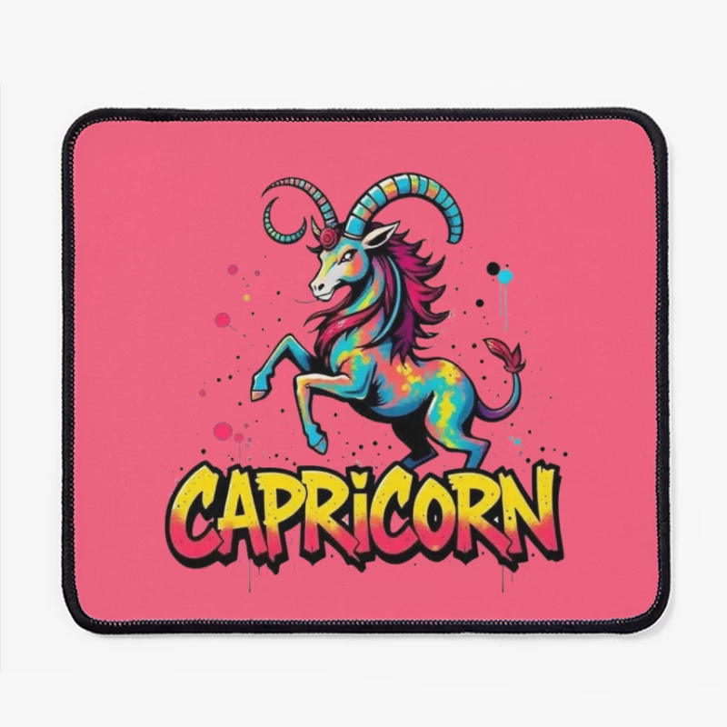 Vibrant Capricorn Zodiac Art Mouse Pad