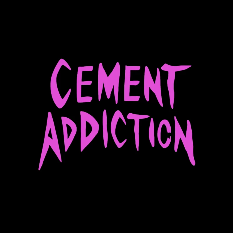 Pink Handwritten Text: Cement Addiction Tapestry