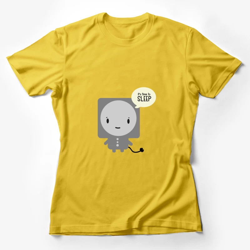 Personnage mignon disant l'heure de dormir Femme T-Shirt