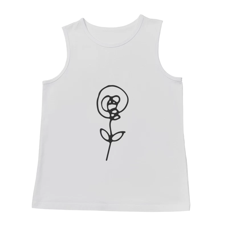 Illustration de rose minimaliste Homme Débardeur