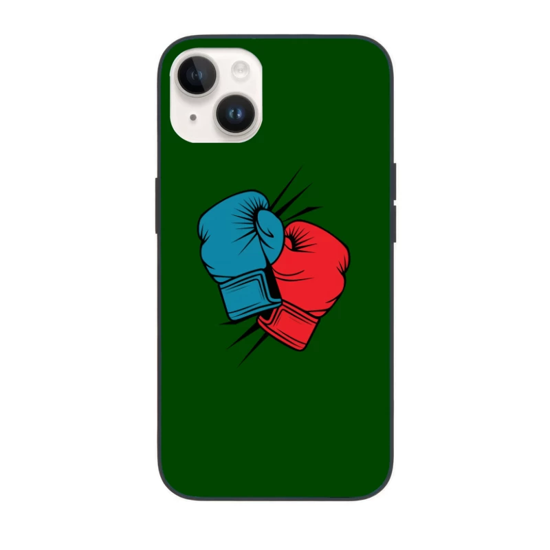 Gants de boxe rouge et bleu Coque iPhone
