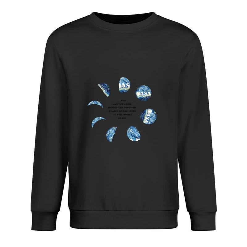 NASA Logo in Phasen des Mondzyklus Herren Pullover Sweatshirt