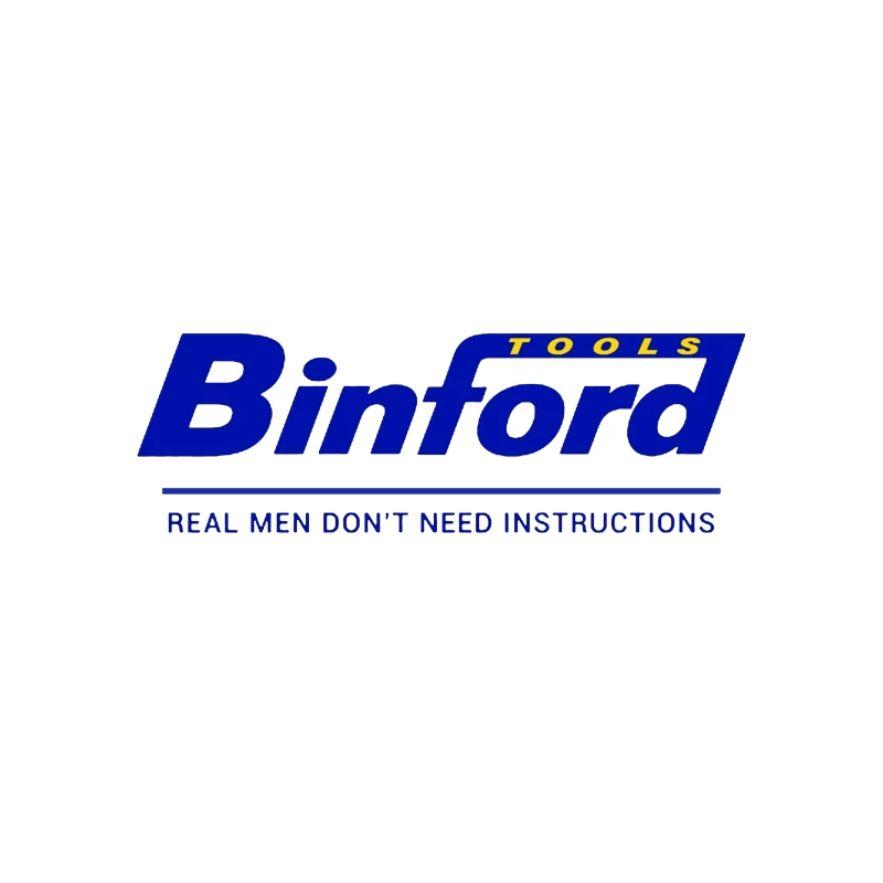 Binford Tools Company Logo with Bold Slogan Tapestry