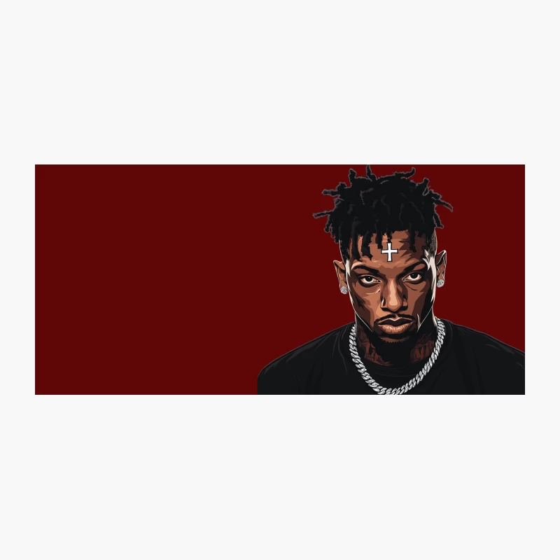 Urban Rapper Portrait with Distinctive Style and Tattoos Coffee Mug