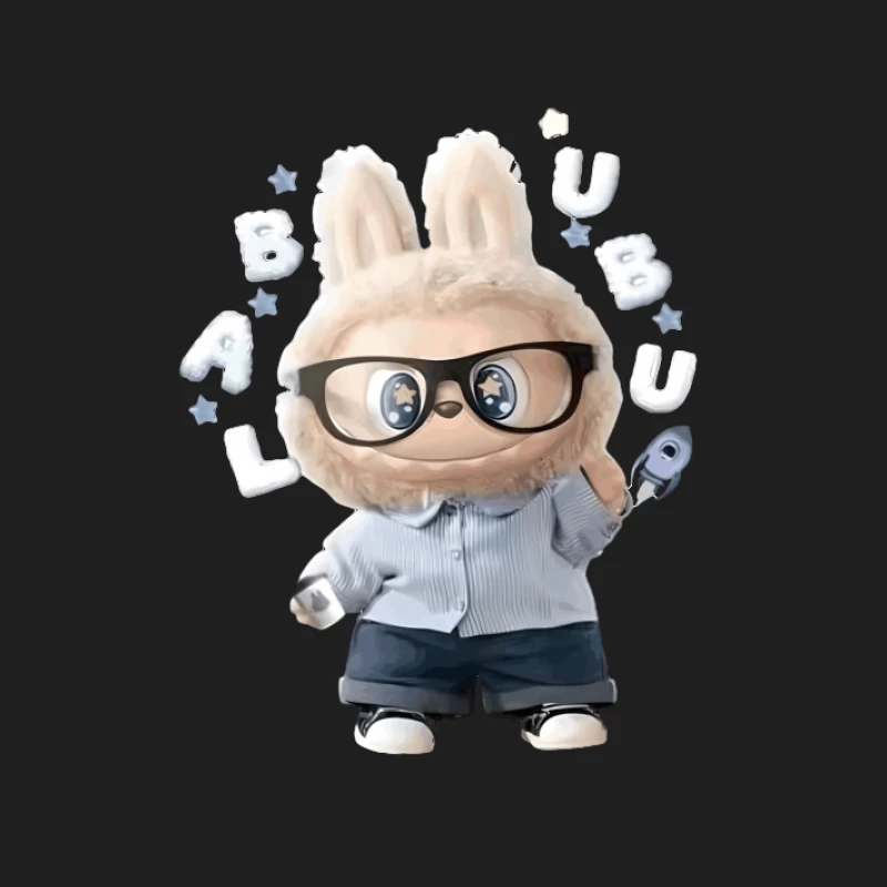 Kuscheliger Hase mit Brille und Mikrofon Herren Tanktops