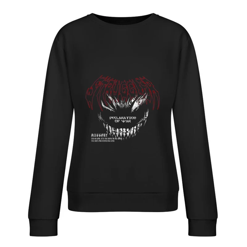 Schreckliches Lächeln im Kriegsdesign Damen Pullover Sweatshirt
