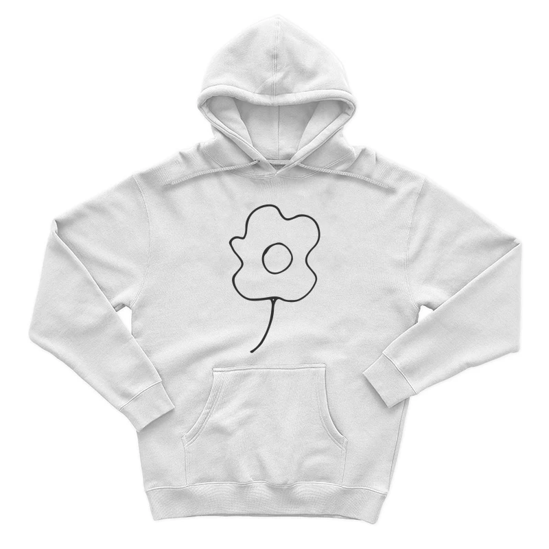 Fleur minimaliste dessinée à la main Homme Sweat à capuche