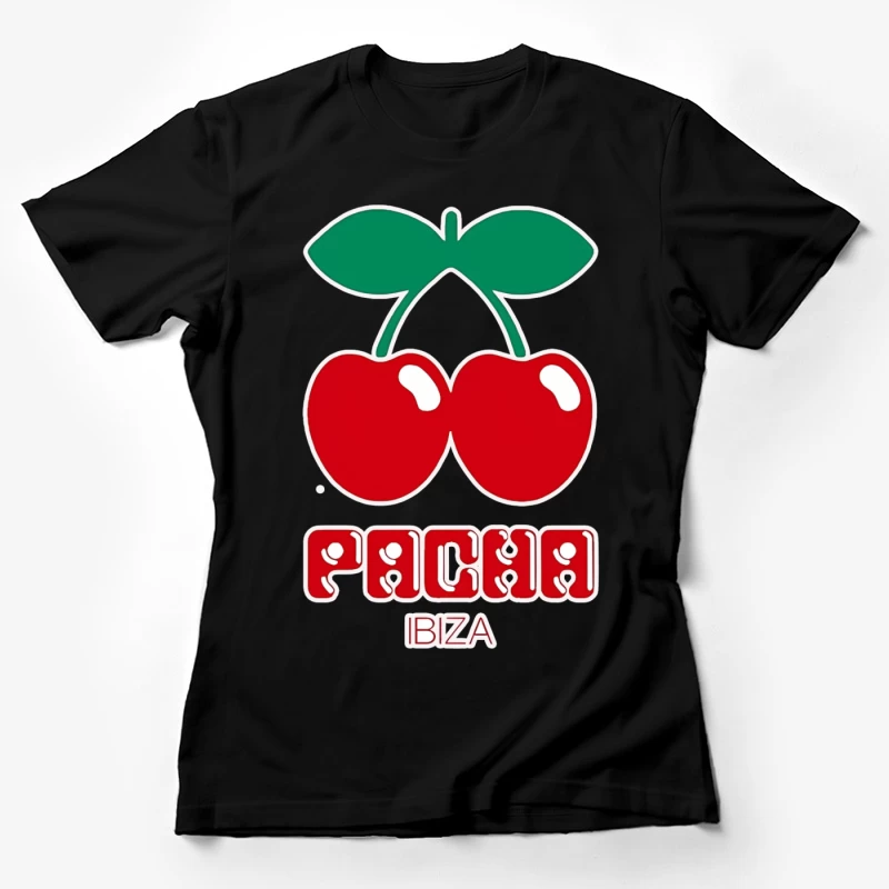 Pacha Ibiza Nightclub's Iconic Cherry Logo Female T-Shirt