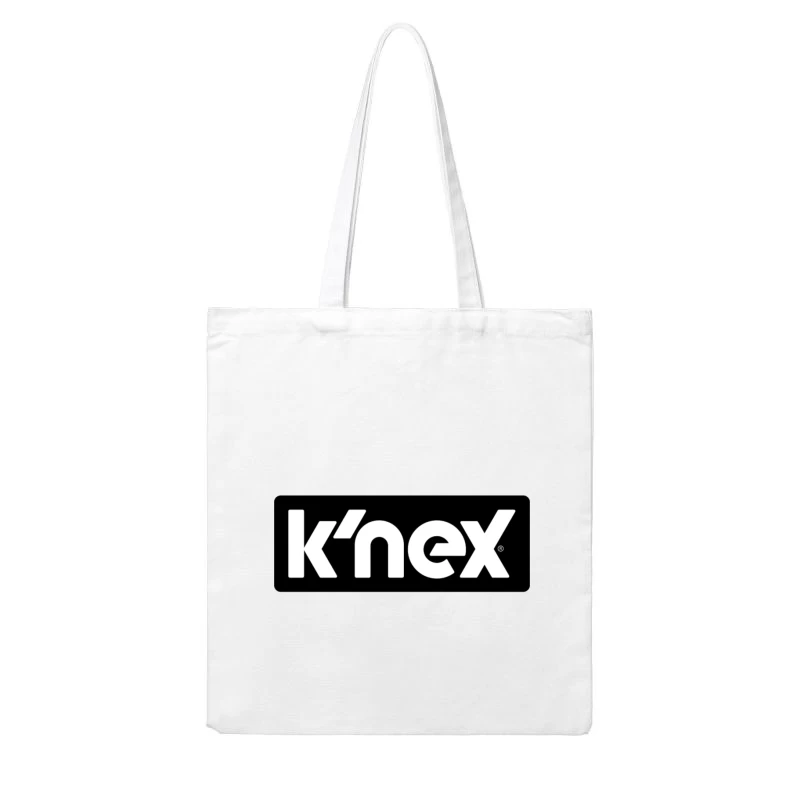 K'NEX Construction Toys Brand Logo in Black and White Cotton Tote Bag