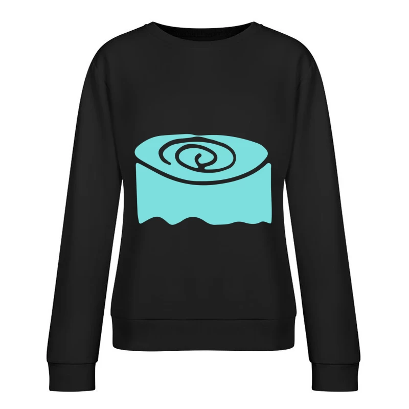Illustration de rouleau en spirale bleu Femme Sweat-shirt à enfiler