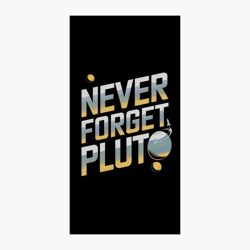 Never Forget Pluto: Nostalgic Astronomy Typography iPhone Case