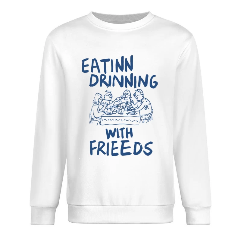 Gemeinsames Essen mit Freunden Herren Pullover Sweatshirt