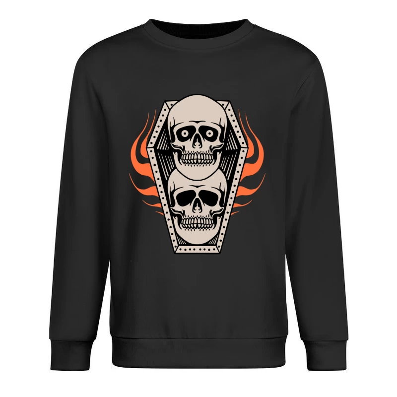 Skull Coffin Design Male Pullover Sweatshirt