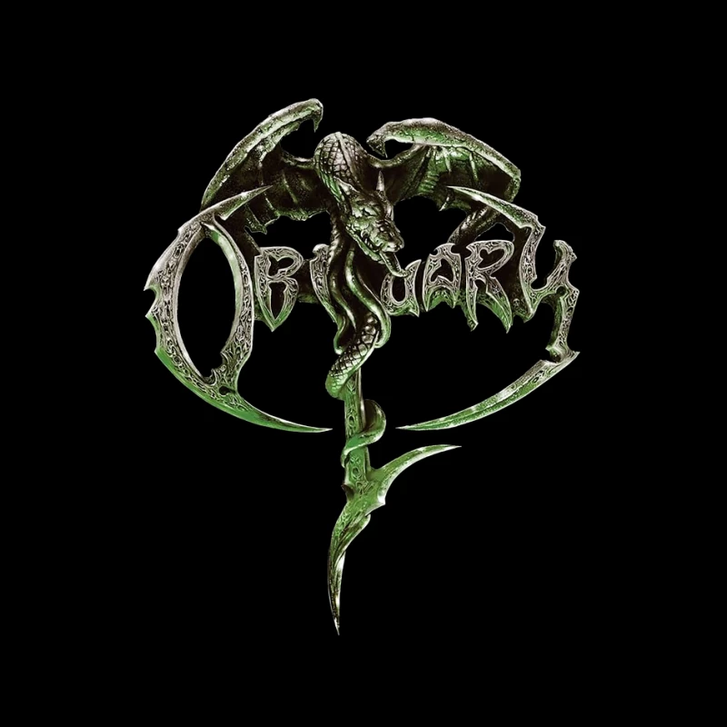 Obituary Dragon Logo Pin