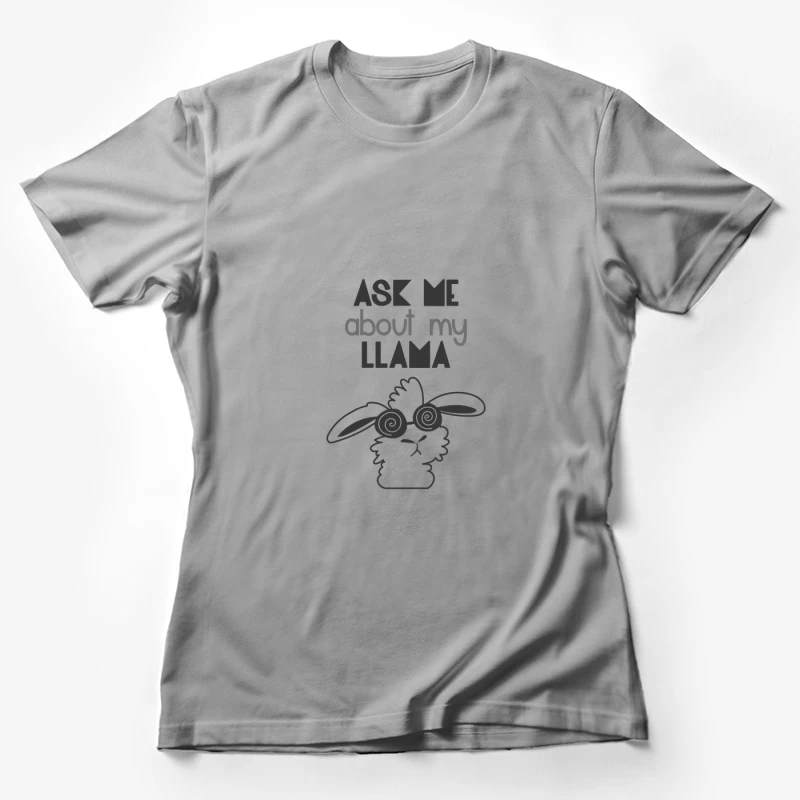 Lama avec lunettes amusantes Femme T-Shirt