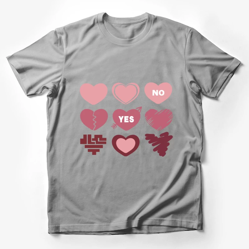 Verschiedene Herzsymbole Herren T-Shirt