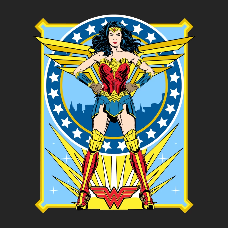 Wonder Woman Comic Art Illustration Female Pullover Sweatshirt