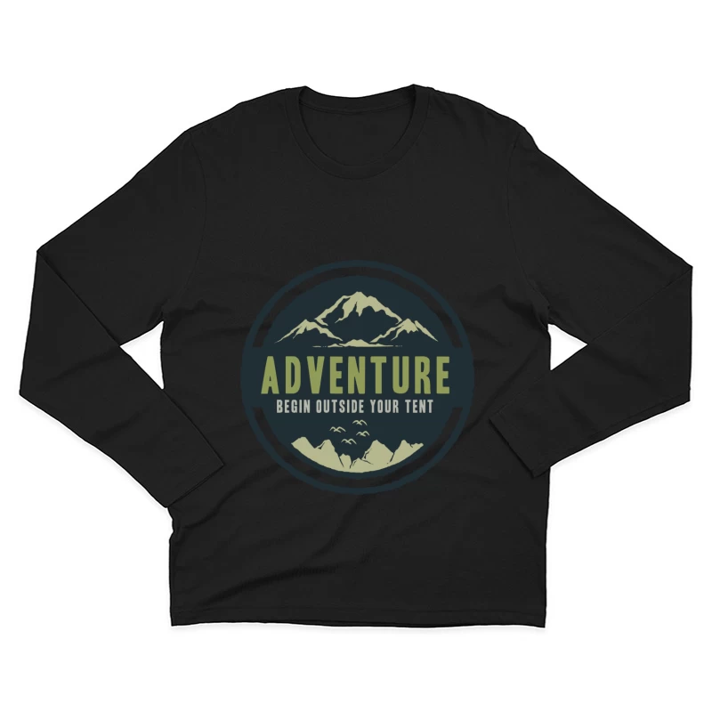Aventure en Plein Air Homme Manches Longues T-Shirt