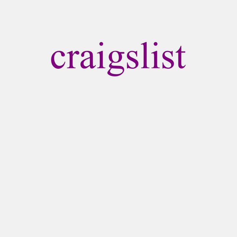 Craigslist Purple Logo Design Male Tank Top