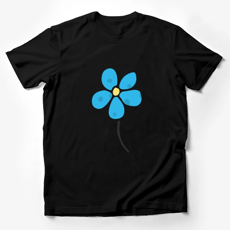 Fleur bleue minimaliste Homme T-Shirt