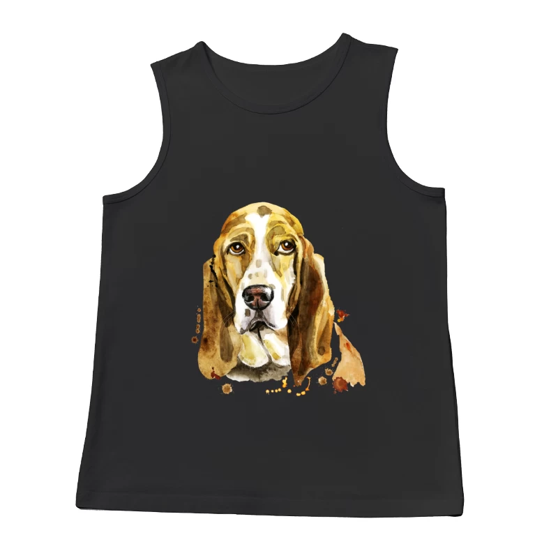 Portrait artistique de chien Basset Homme Débardeur