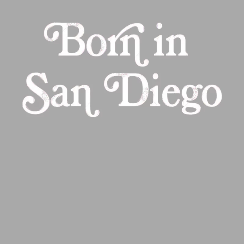 Born In San Diego -  Typography Design Female Pullover Hoodie