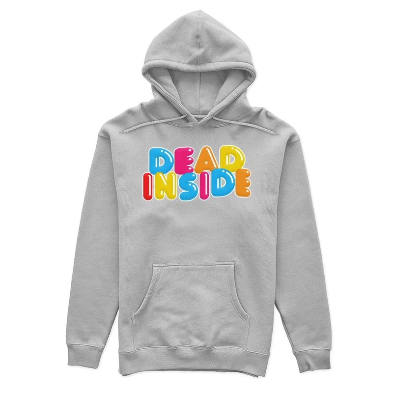 Dead Inside - Nihilist Typographic Graphic Design Female Pullover Hoodie