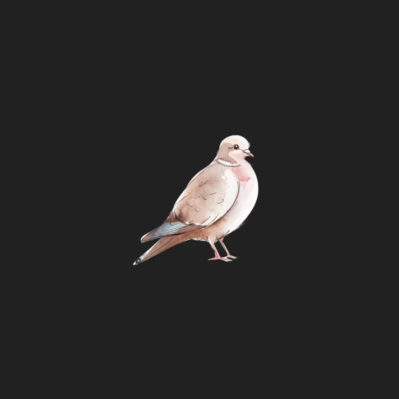 Watercolor Illustration of a Gentle Dove Bucket Hat