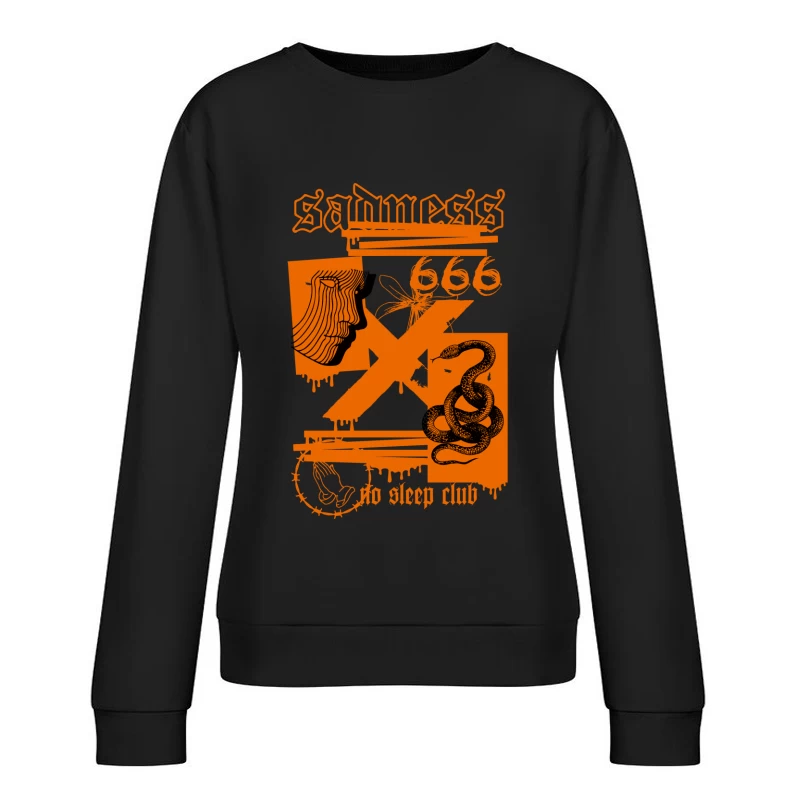 Symbolische Dunkelheit und Rebellion Damen Pullover Sweatshirt