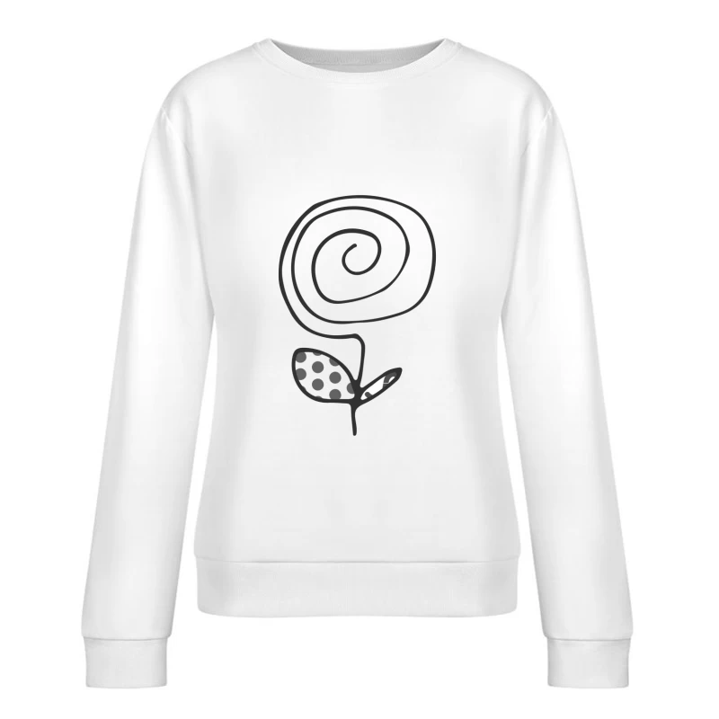 Fleur abstraite spirale Femme Sweat-shirt à enfiler