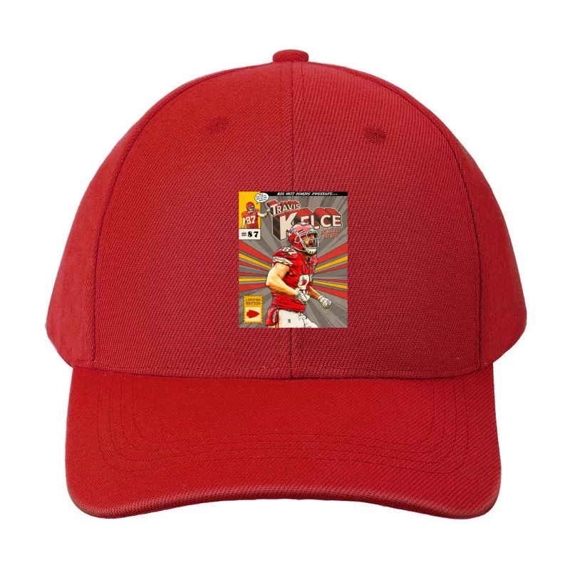 Football - Kansas City Chiefs - Comic Book Mockup - TRAVIS KELCE Baseball Cap