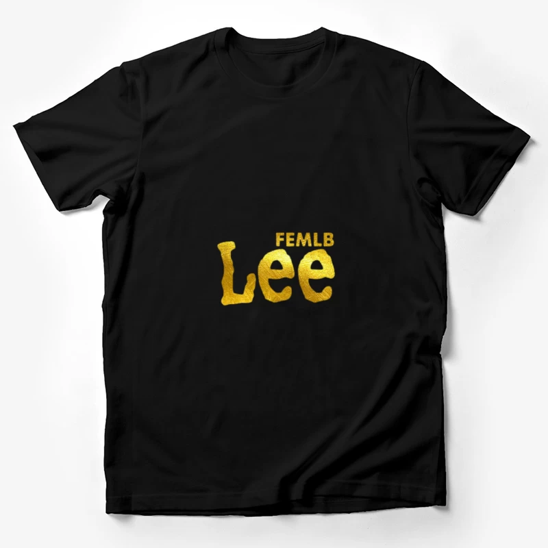 Goldener Schriftzug auf Schwarz Herren T-Shirt