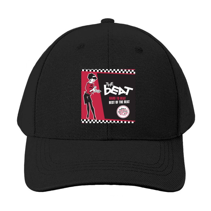 "Hard to Beat: Best of The Beat" Ska Music Album Cover with Red and Black Design Baseball Cap