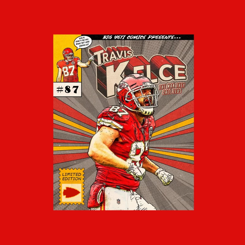 Football - Kansas City Chiefs - Comic Book Mockup - TRAVIS KELCE Male Tank Top