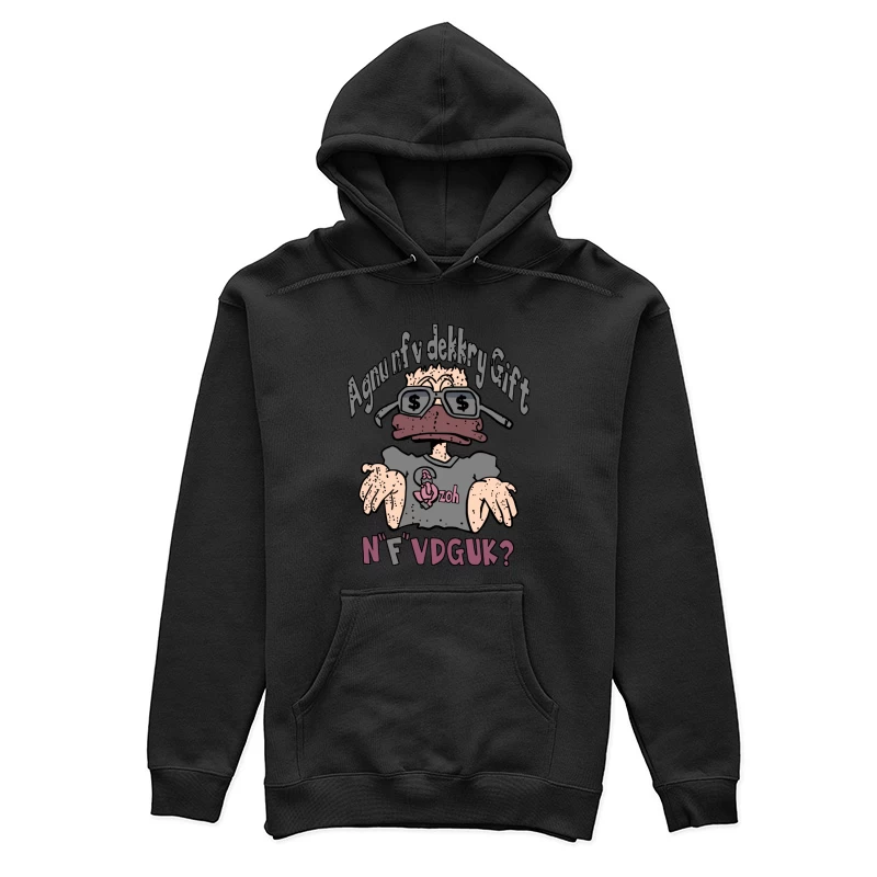 Surreale Karikatur mit Brille Damen Pullover Hoodie