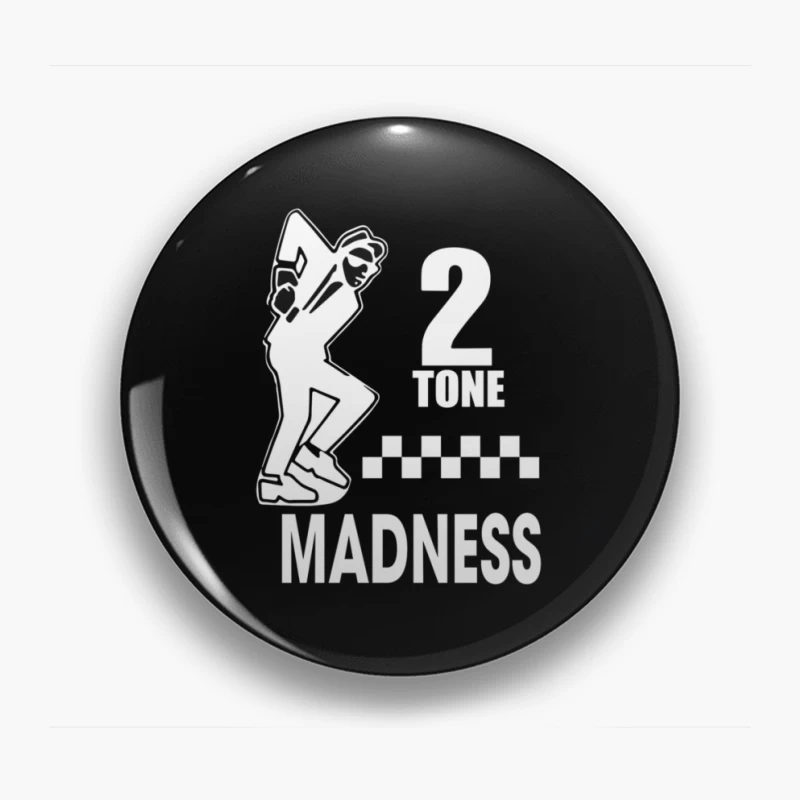 2 Tone Madness Band Logo with Dancing Mascot Pin