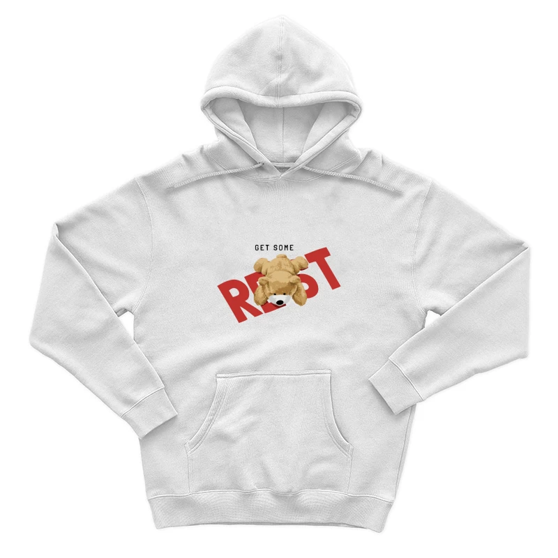 Teddybär auf REST Schriftzug Herren Pullover Hoodie