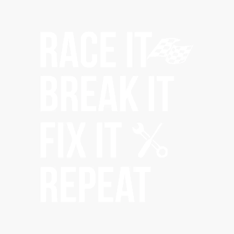 Race It Break It Fix It Repeat Cotton Tote Bag