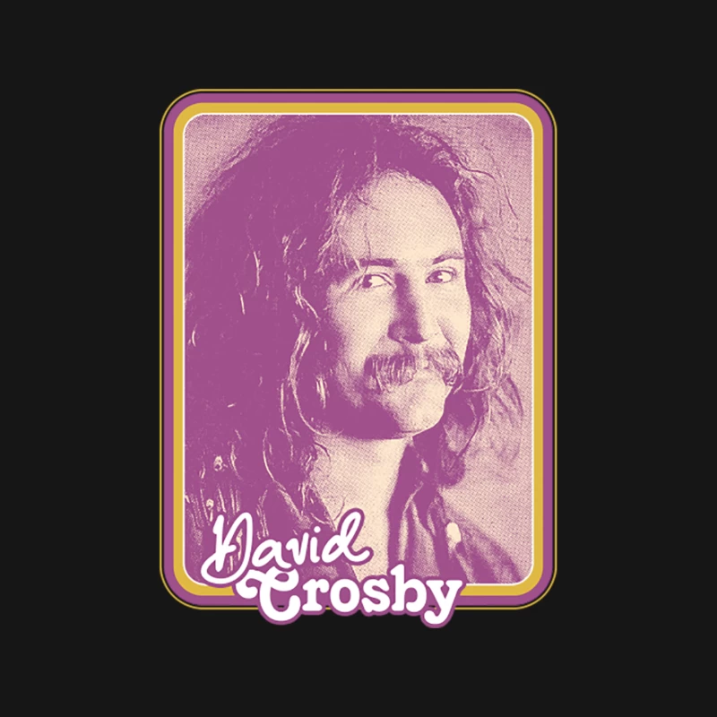 David Crosby  Retro Style Fan Art Mouse Pad