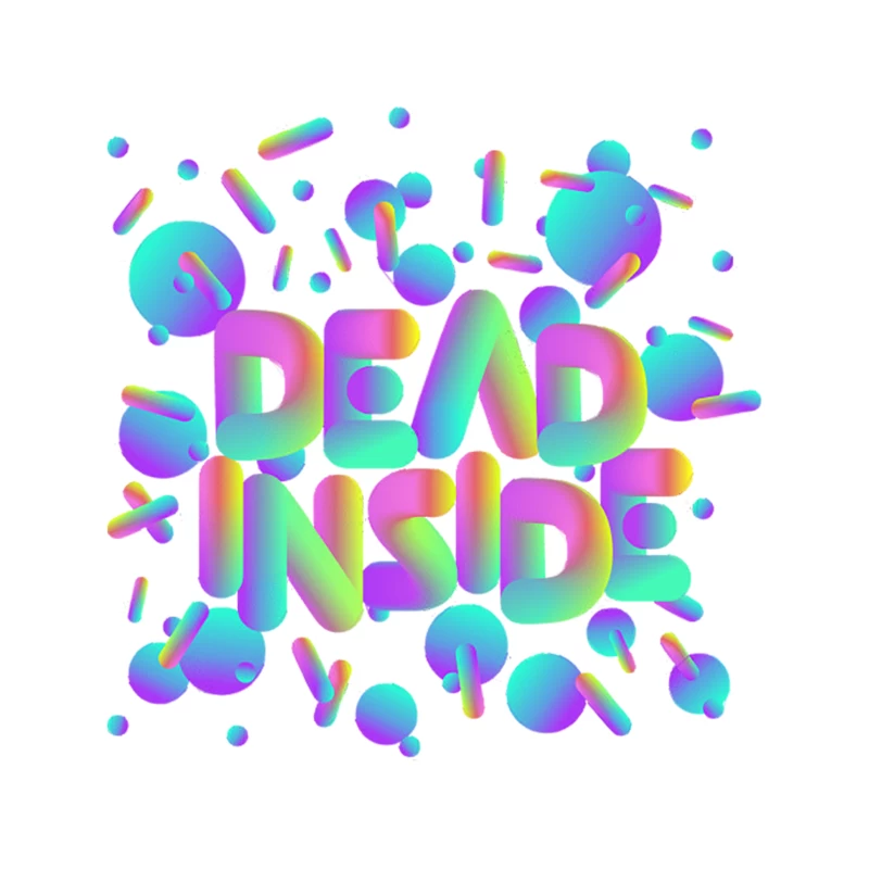 Dead Inside - - Typographic Vector Design Tapestry